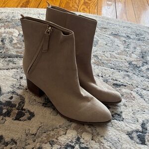 Old Navy Cream Ankle Booties